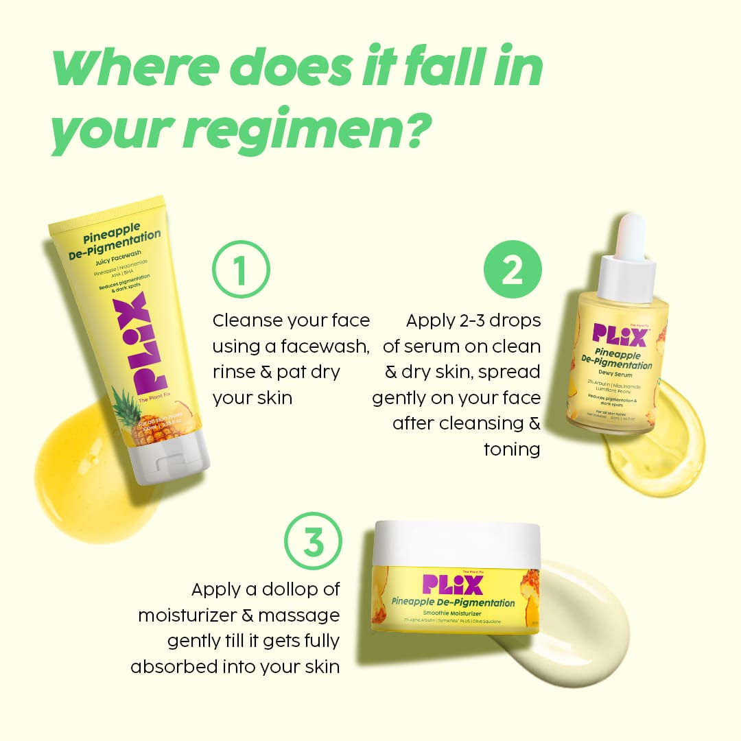 PLIX Pineapple De-Pigmentation Combo | تفتيح ونضارة البشرة