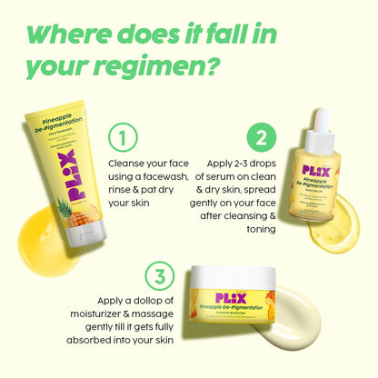 PLIX Pineapple De-Pigmentation Combo | تفتيح ونضارة البشرة
